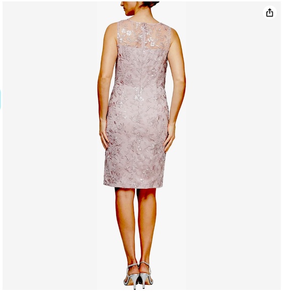 Alex Evenings Women's Short Embroidered Dress with Illusion Jacket Size 14 NWOT - Picture 2 of 15